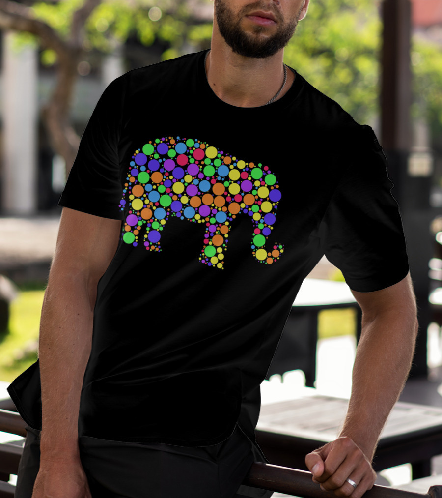 Polka Dot Elephant Design For International Dot Day Celebrations T-Shirt