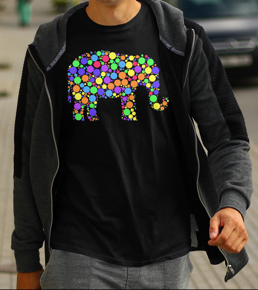 Polka Dot Elephant Design For International Dot Day Celebrations T-Shirt