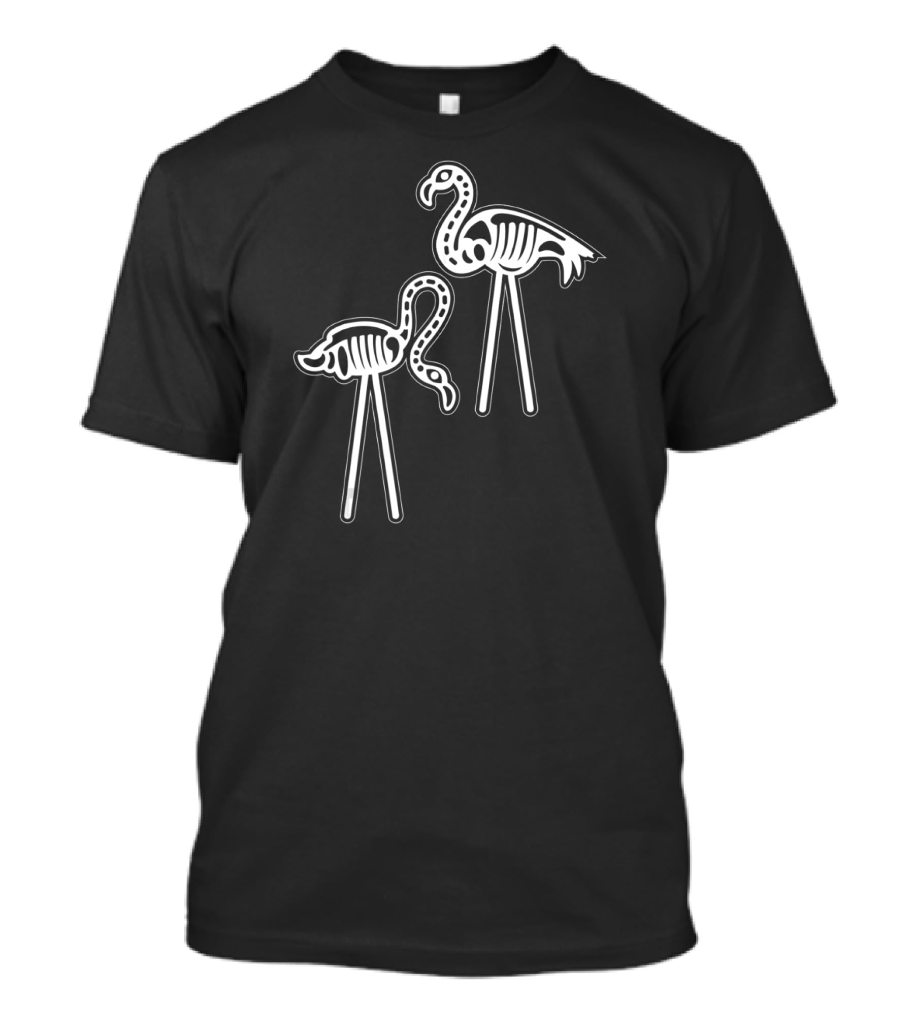 Flamingo Skeleton Funny Halloween Luau Party T-Shirt