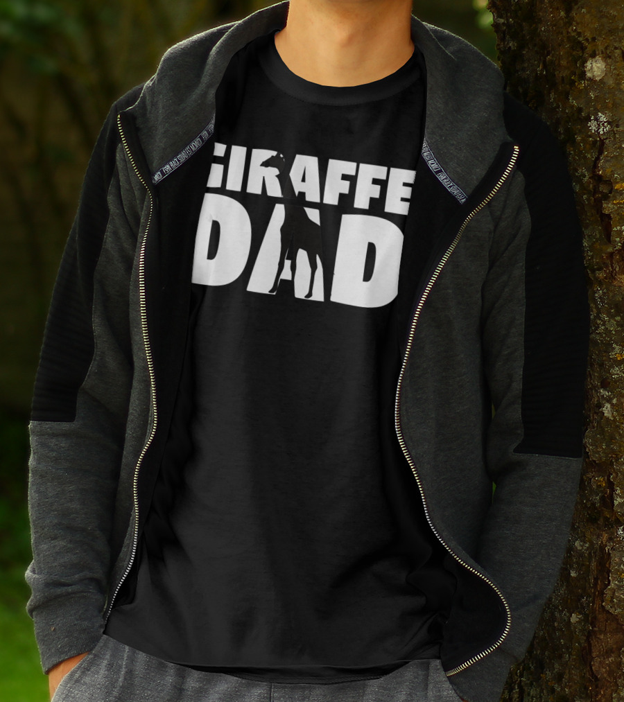 Giraffe Dad Giraffe Zoo Animal Lover T-Shirt