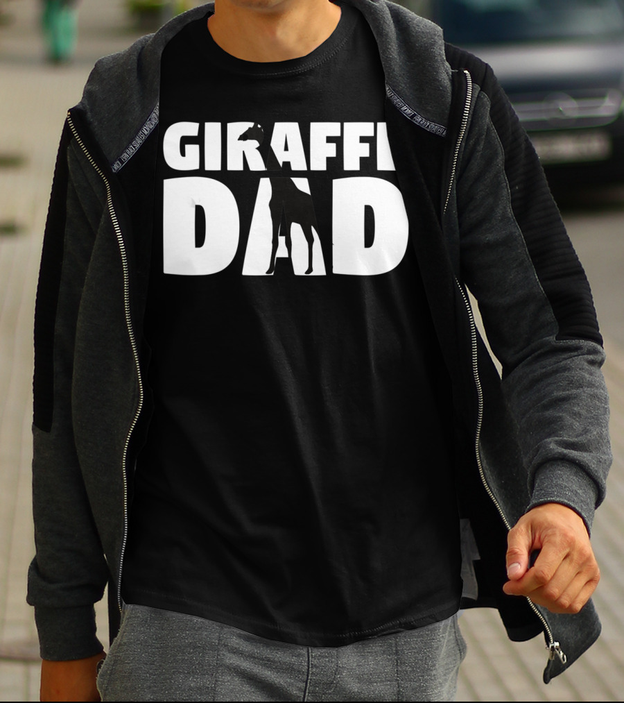 Giraffe Dad Giraffe Zoo Animal Lover T-Shirt