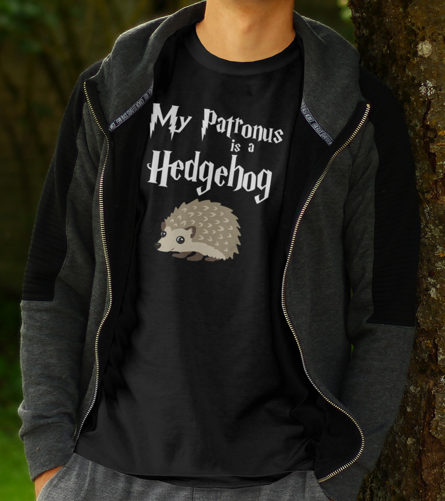 My Patronus Is A Hedgehog Wizardry Animal Charm Magic T-Shirt