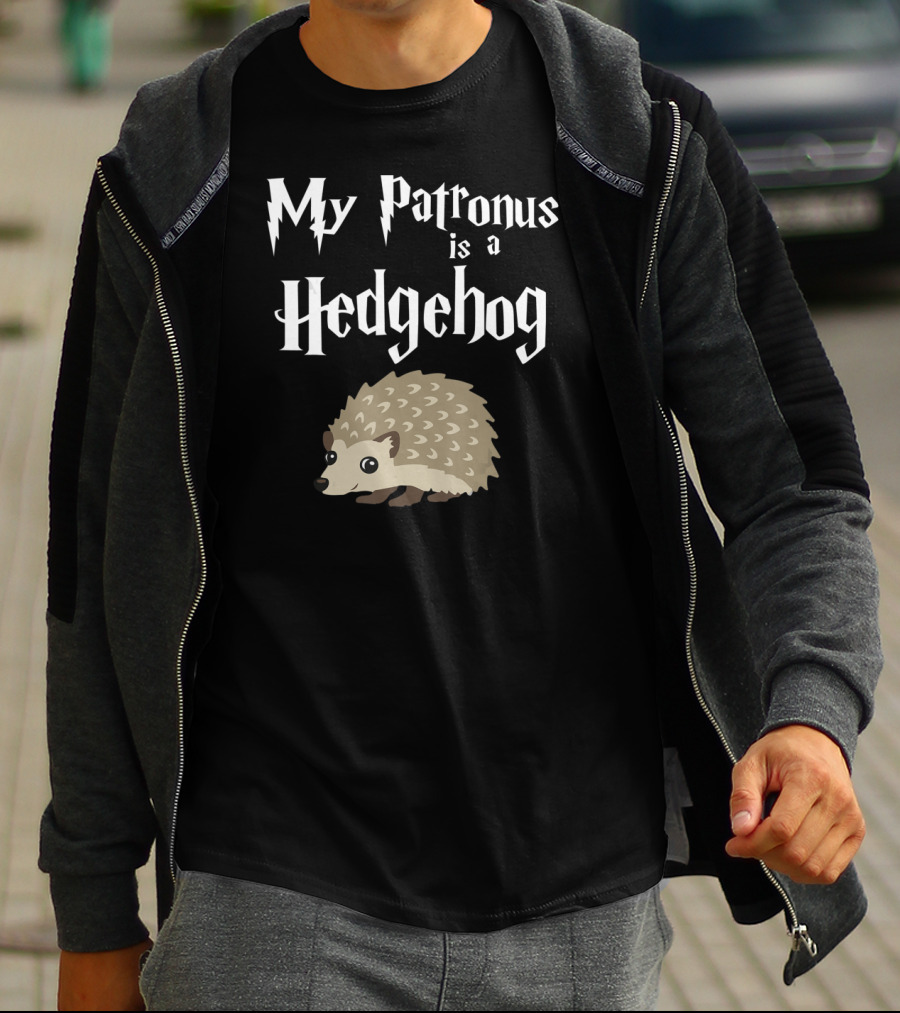 My Patronus Is A Hedgehog Wizardry Animal Charm Magic T-Shirt
