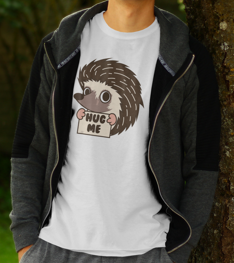 Hedgehog Hug Me Cute I Heart Porcupines T-Shirt