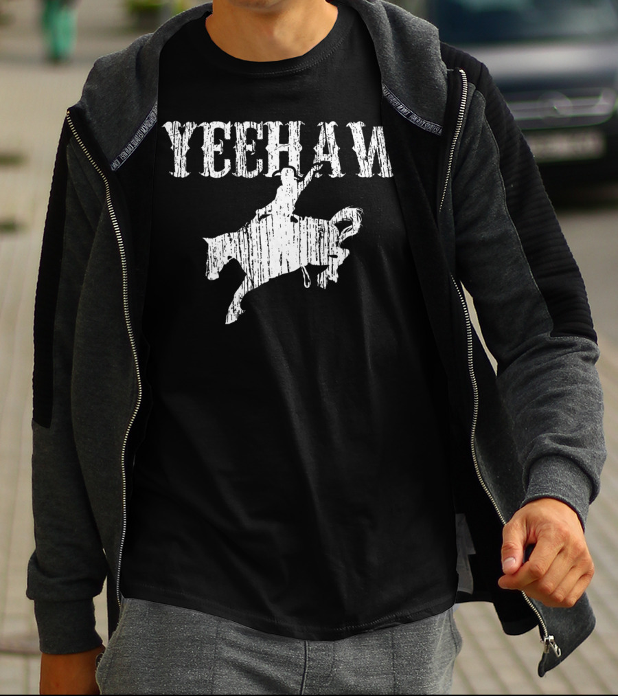 Yeehaw Rodeo Cowboy Western Country Horse Riding T-Shirt