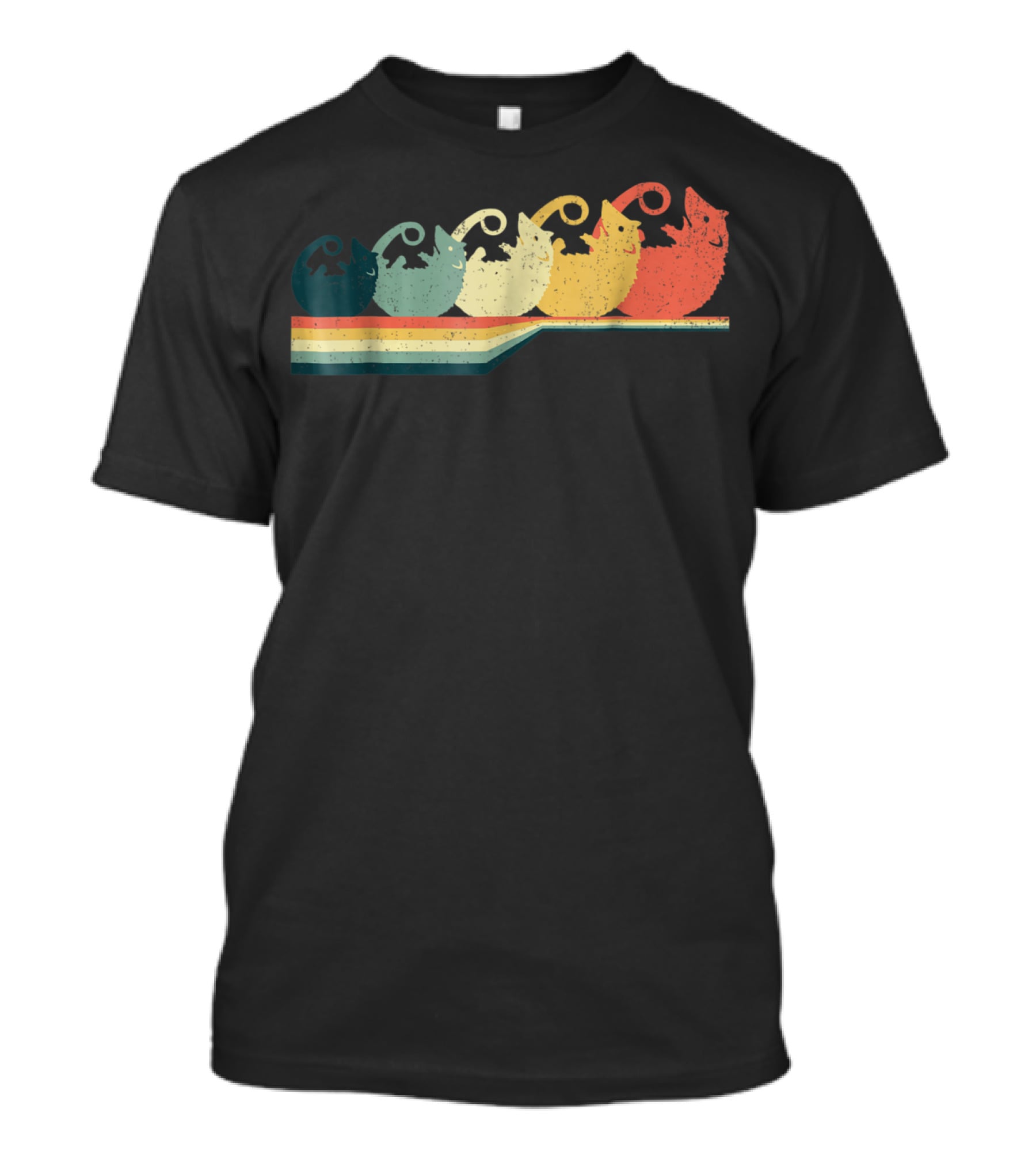 OPOSSUM Vintage Style Retro Rainbow T-Shirt