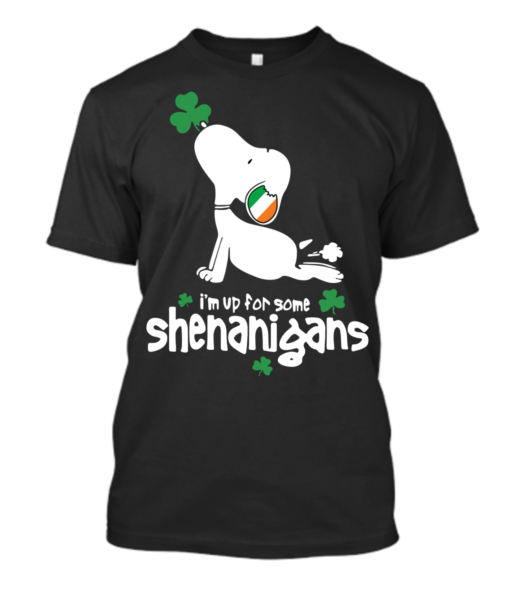 I'm Up For Some Shenanigans St Patrick Snoopy The Peanuts Movie T-Shirt