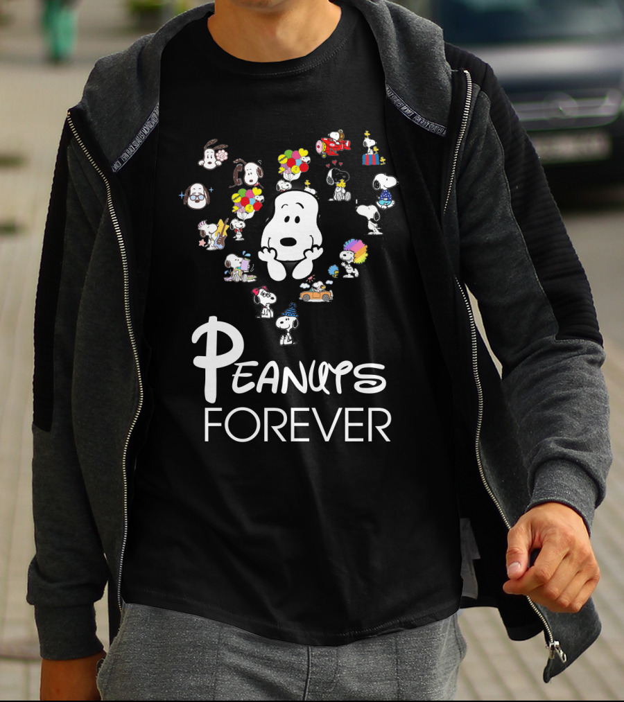 Peanuts Forever Snoopy The Peanuts Movie Characters Cartoon Icons T-Shirt