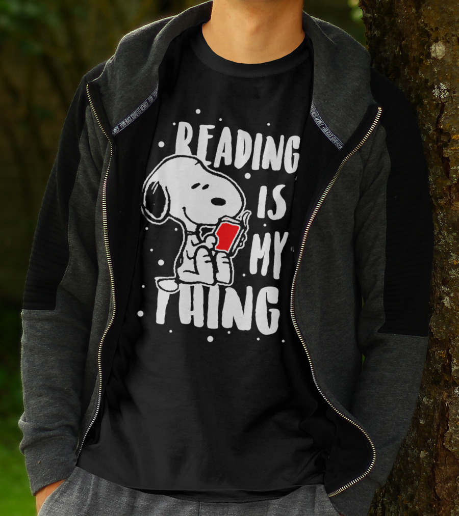 Reading Is My Thing Snoopy The Peanuts Movie T-Shirt