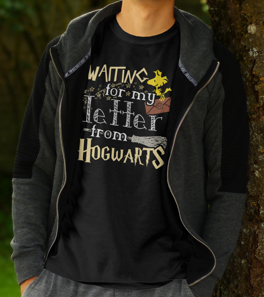 Waiting For My Letter From Hogwarts Snoopy The Peanuts Movie T-Shirt