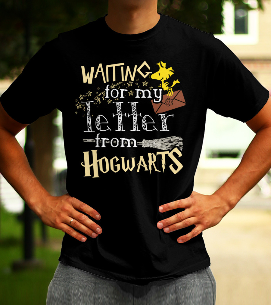 Waiting For My Letter From Hogwarts Snoopy The Peanuts Movie T-Shirt