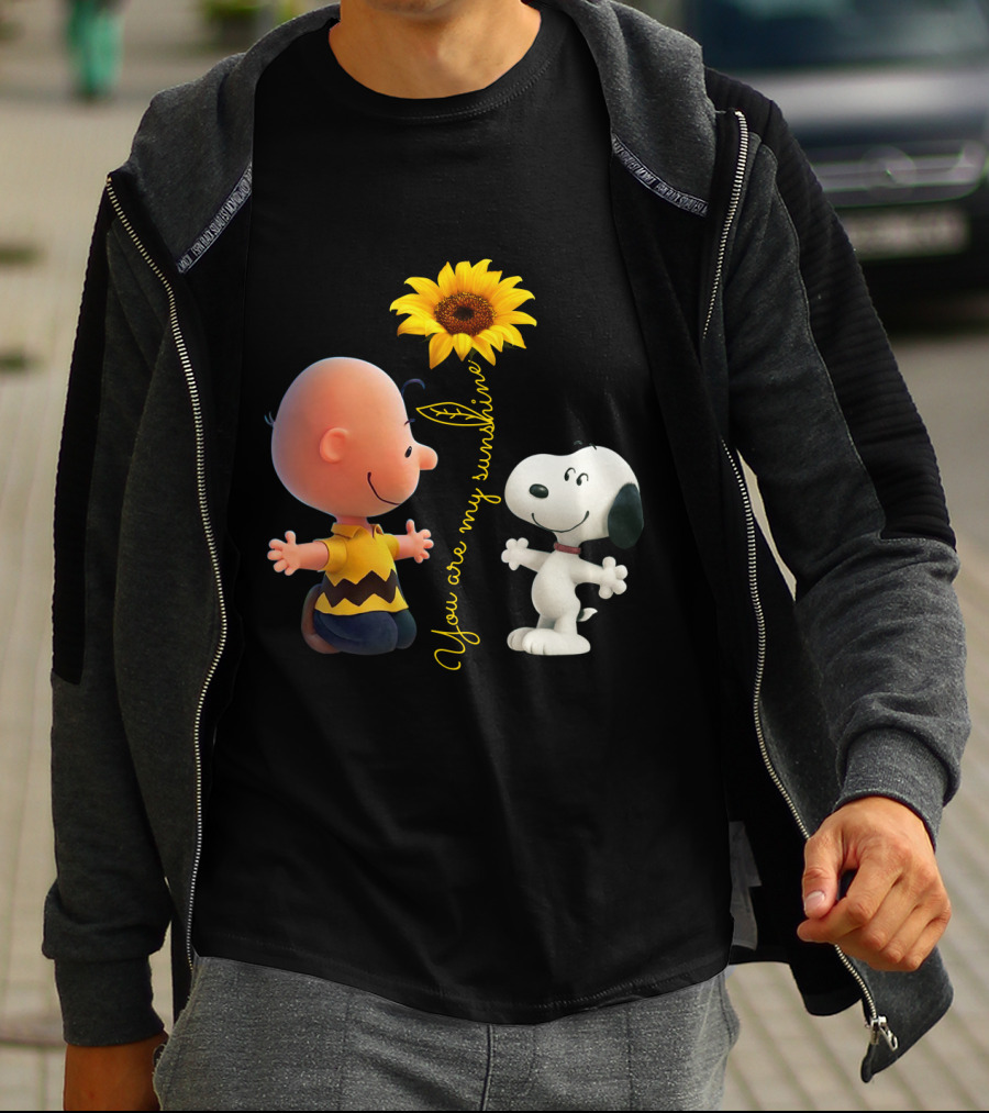 You Are My Sunshine Sunflower Hippie Snoopy The Peanuts Movie T-Shirt