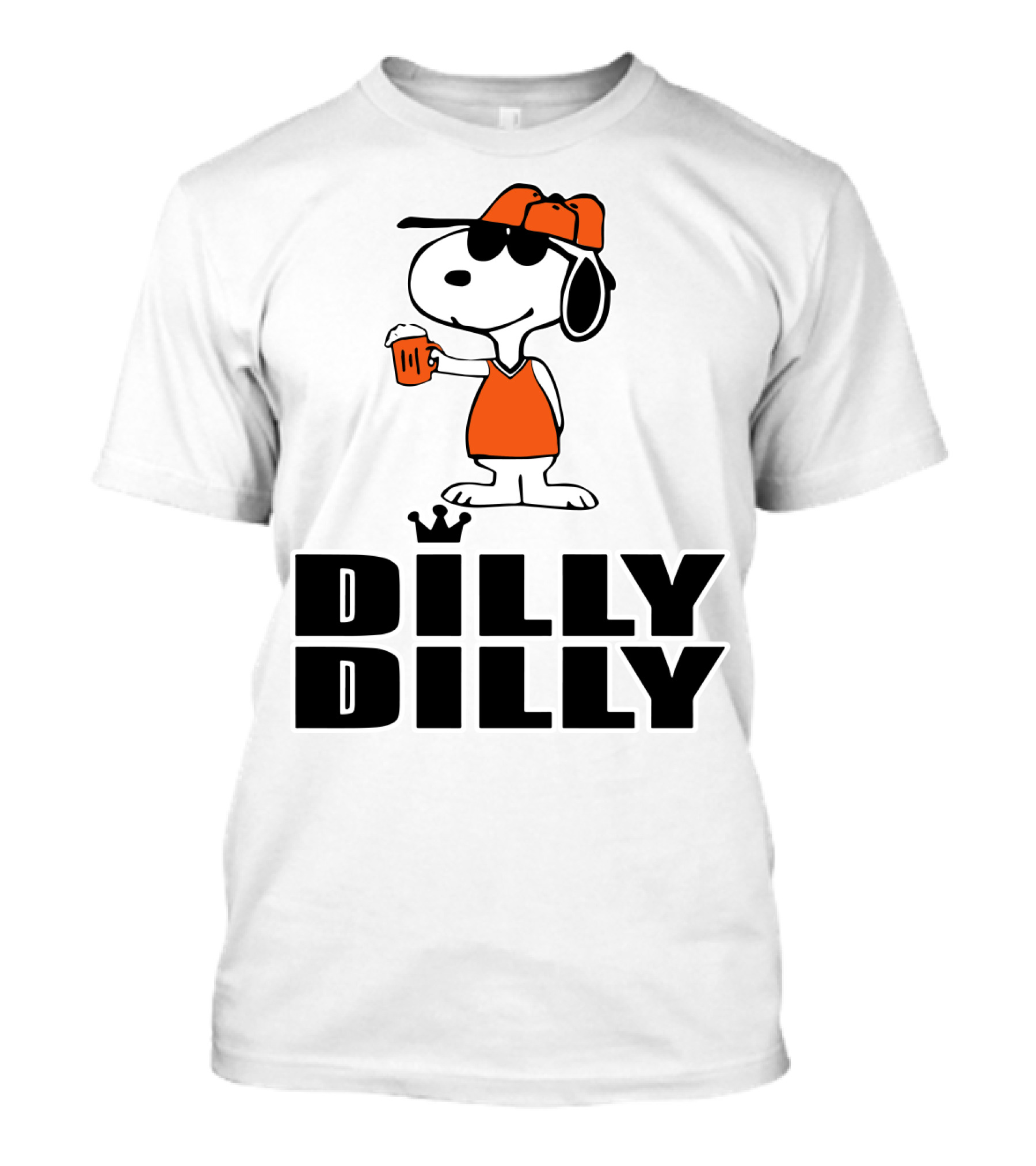 Dilly Dilly Funny Snoopy The Peanuts Movie Beer Hat And Glass T-Shirt
