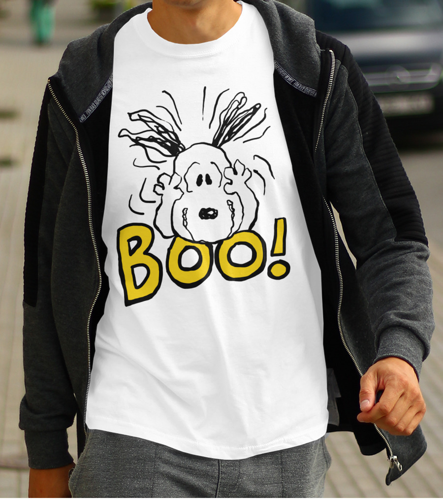 BOO Halloween Snoopy The Peanuts Movie T-Shirt
