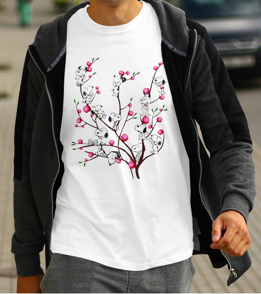Peach Tree Snoopy The Peanuts Movie T-Shirt