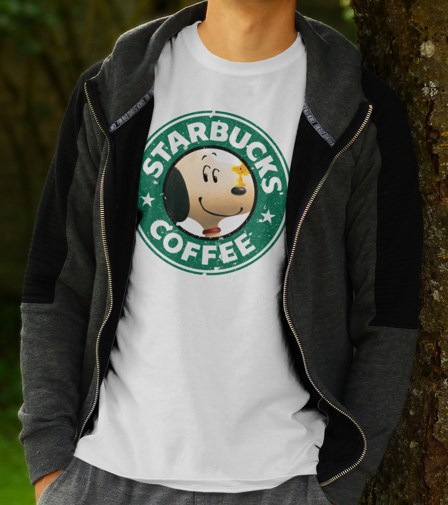 Starbucks Coffee Snoopy The Peanuts Movie Woodstock T-Shirt