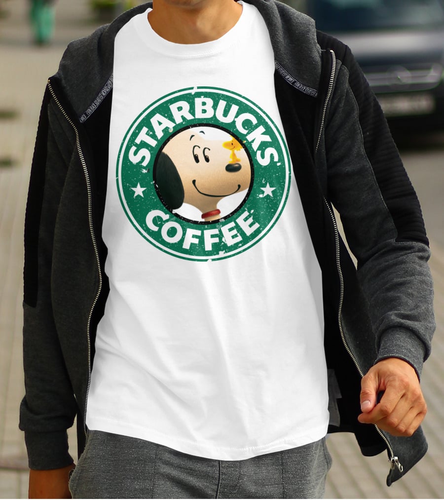 Starbucks Coffee Snoopy The Peanuts Movie Woodstock T-Shirt