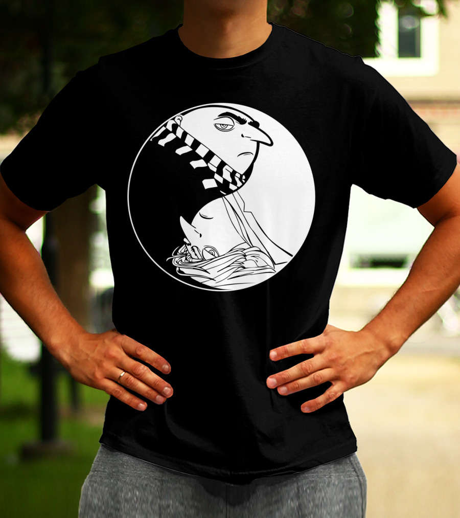 Gru And Dru Yin Yang Minions Despicable Me Sibling Symbol Harmony T-Shirt