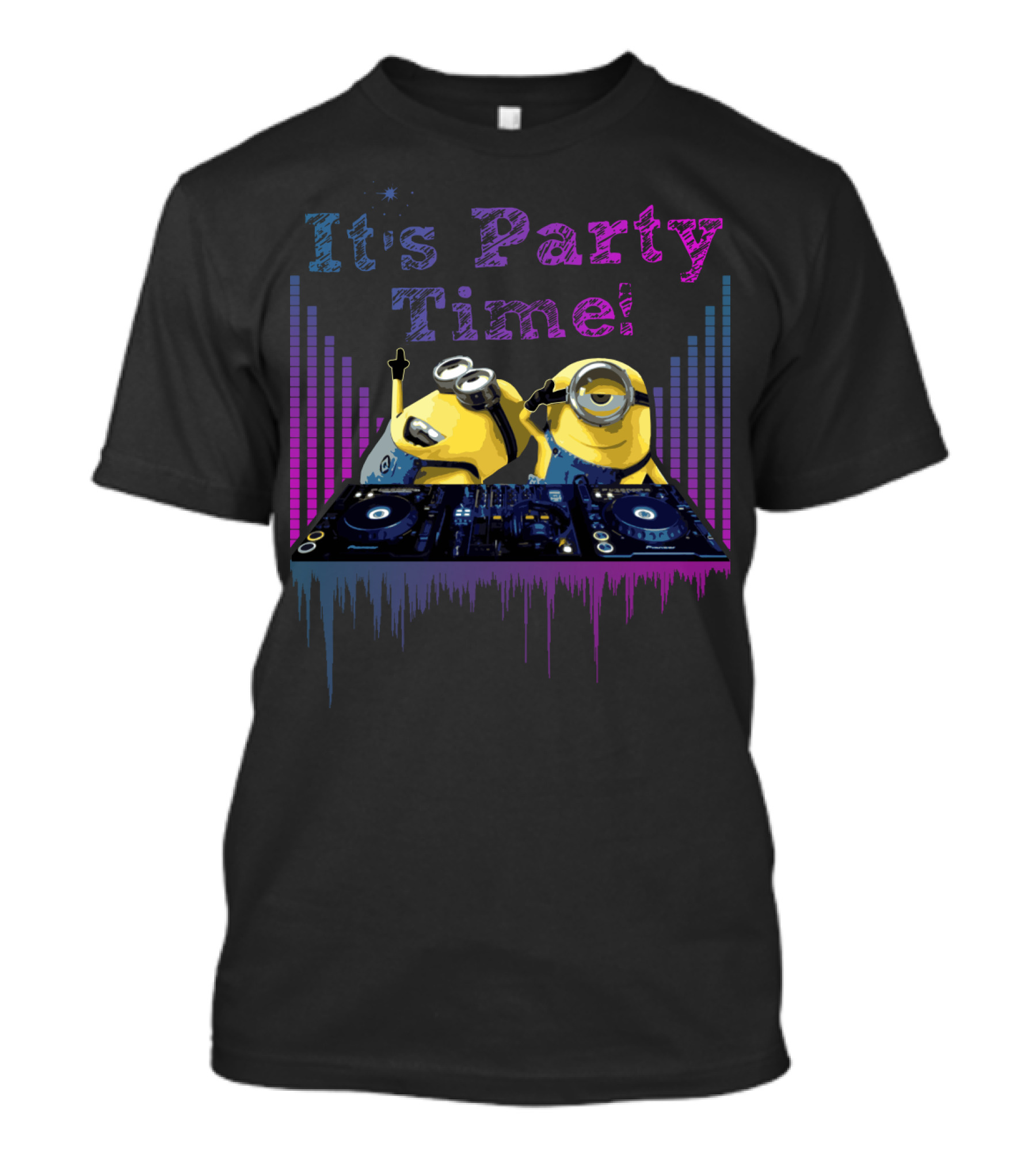 It's Party Time Minions Despicable Me DJ Vibes T-Shirt