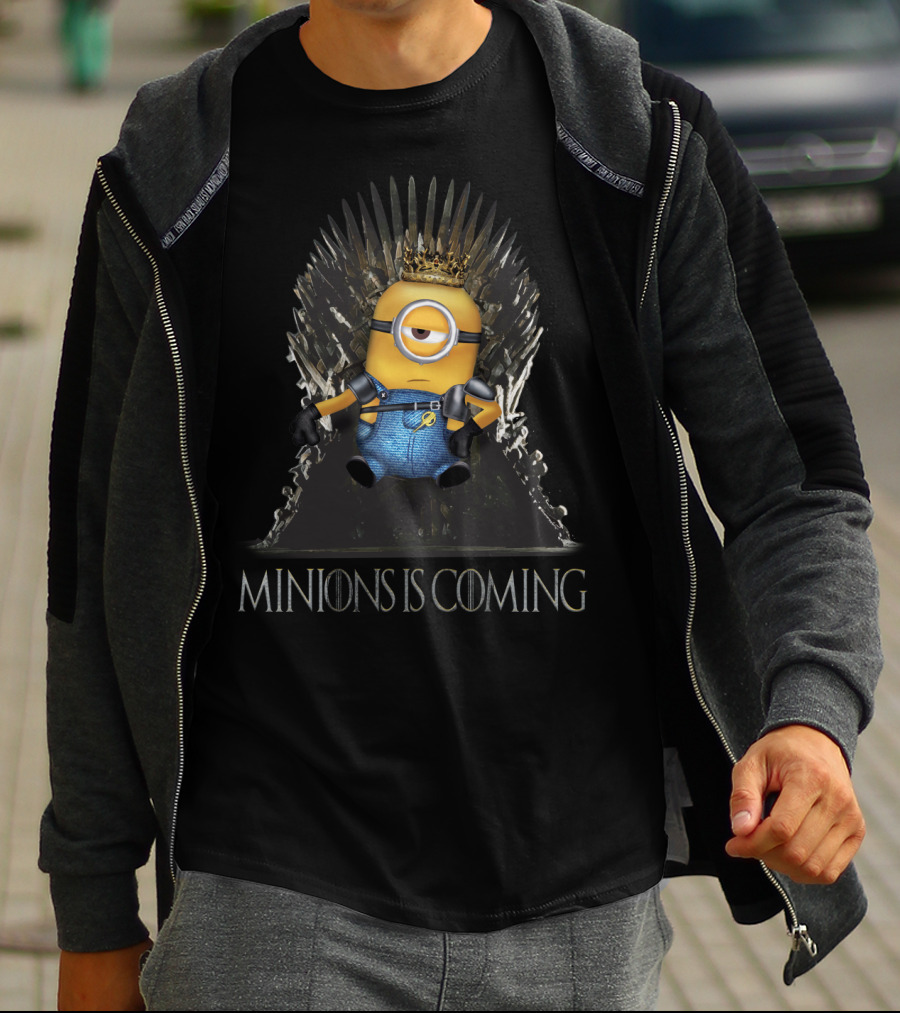Minions Is Coming Despicable Me Game Of Thrones Iron Throne Crossover T-Shirt