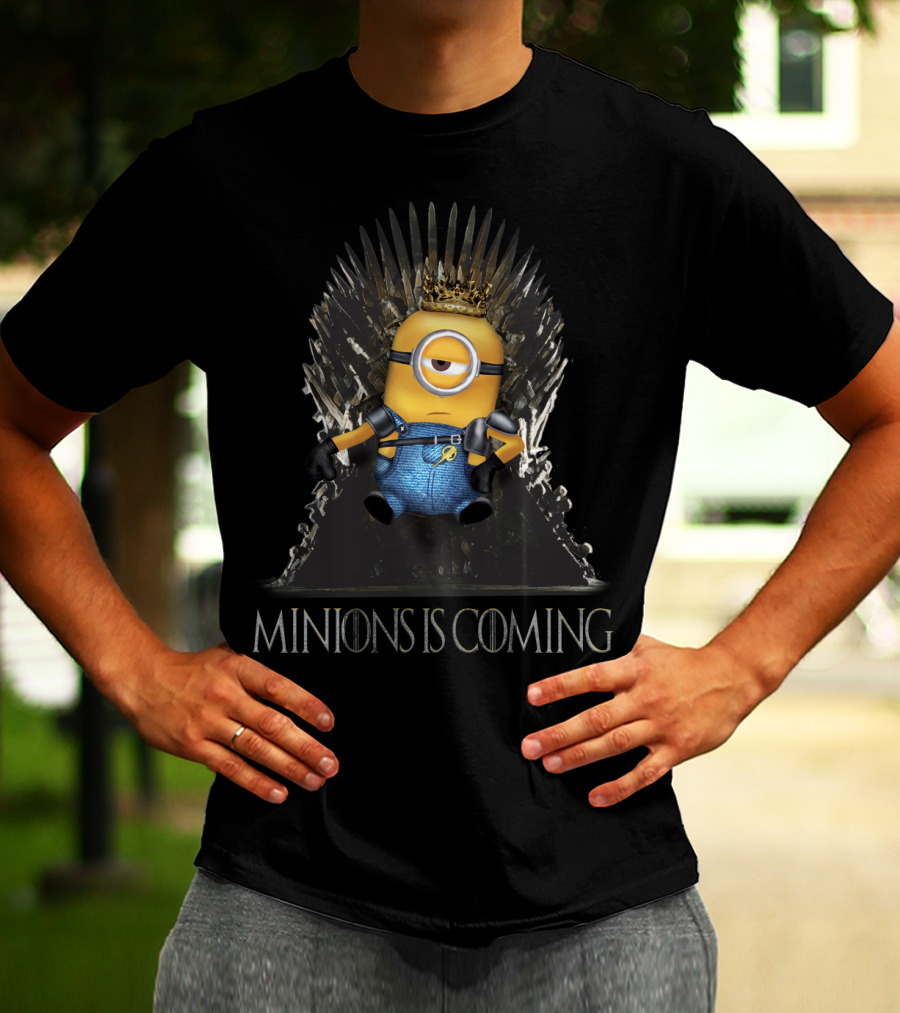 Minions Is Coming Despicable Me Game Of Thrones Iron Throne Crossover T-Shirt