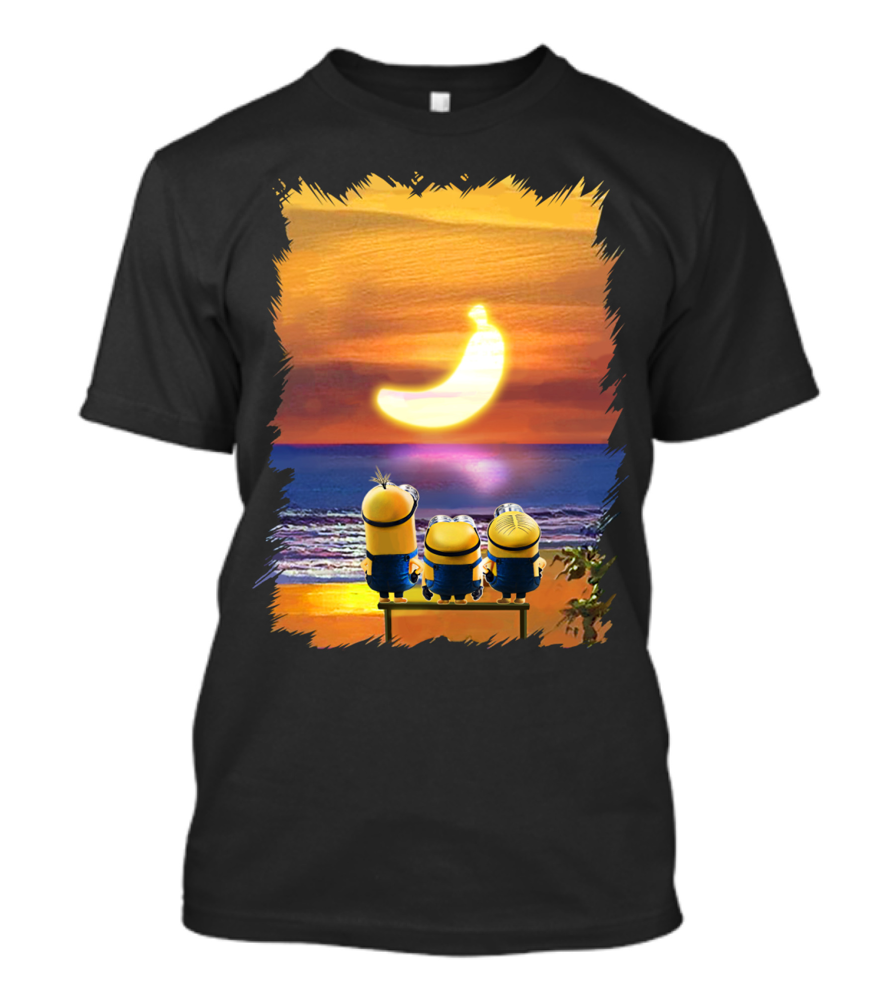 Minions Sunset Banana Over Ocean Despicable Me T-Shirt