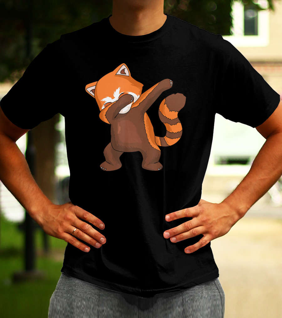 Red Panda Dabbing Dab Dance For Panda Lovers T-Shirt