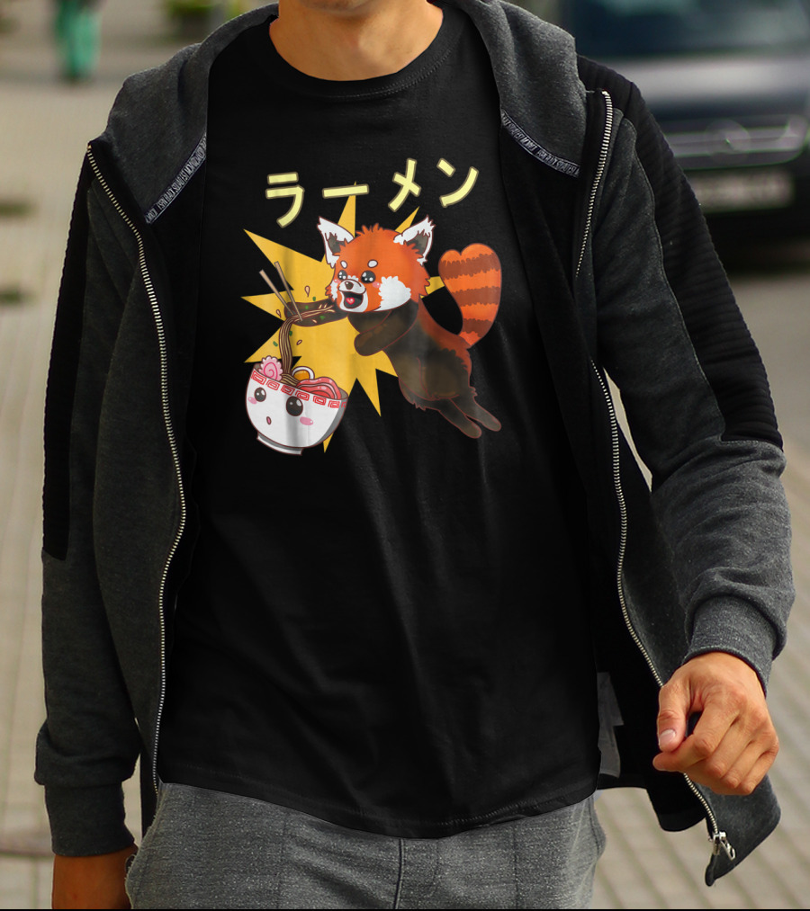 Red Panda Ramen Noodle Lover T-Shirt