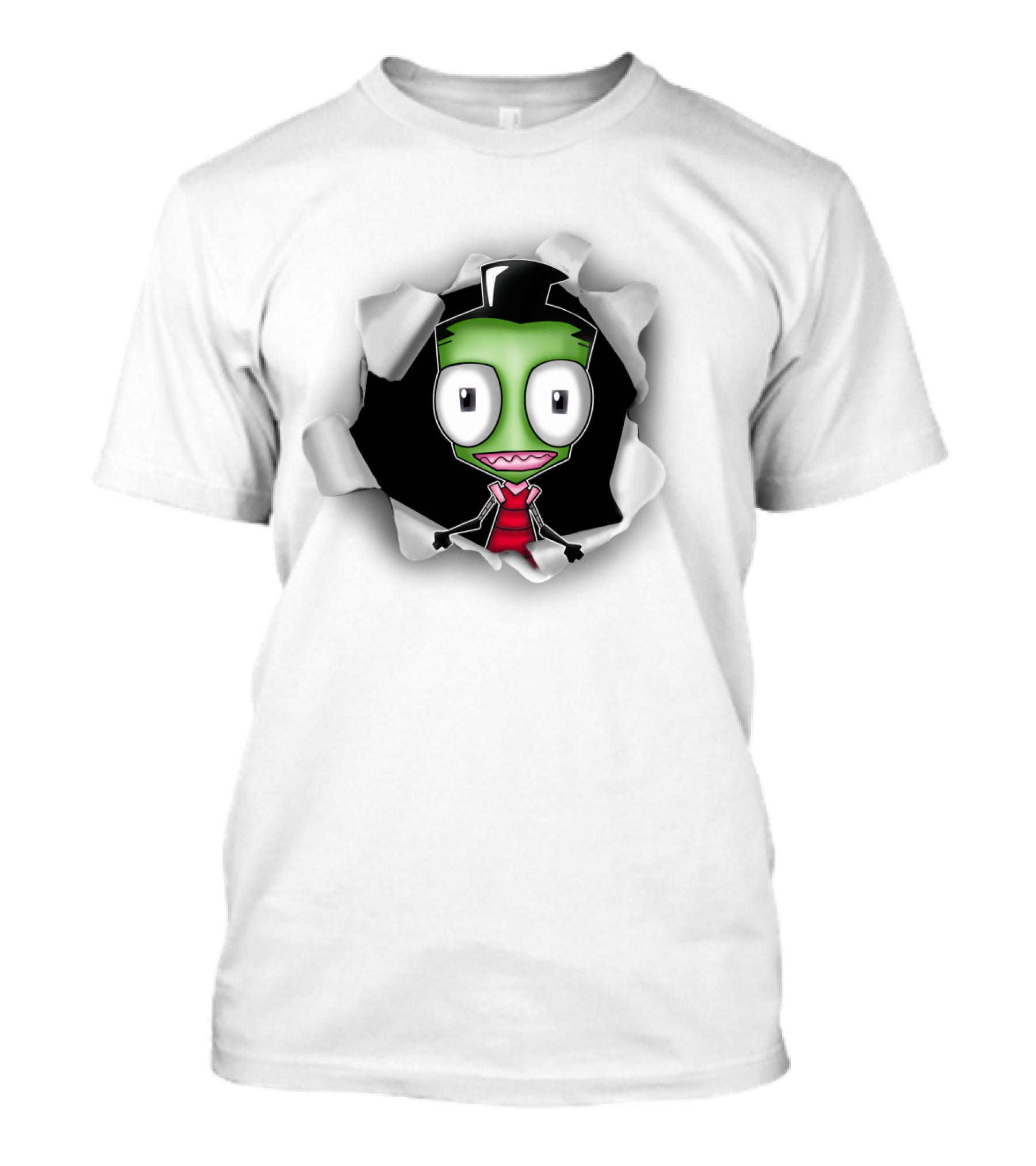 3D Hole Gir Invader Zim T-Shirt
