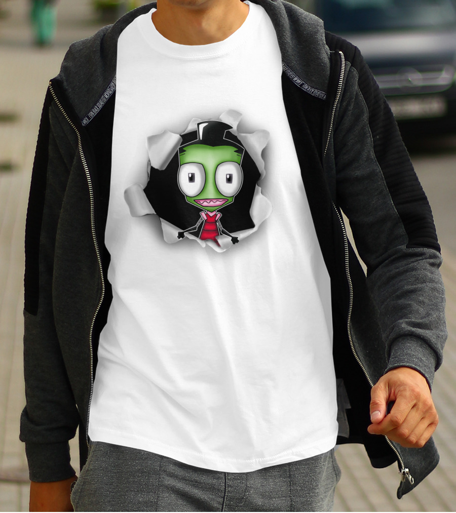 3D Hole Gir Invader Zim T-Shirt