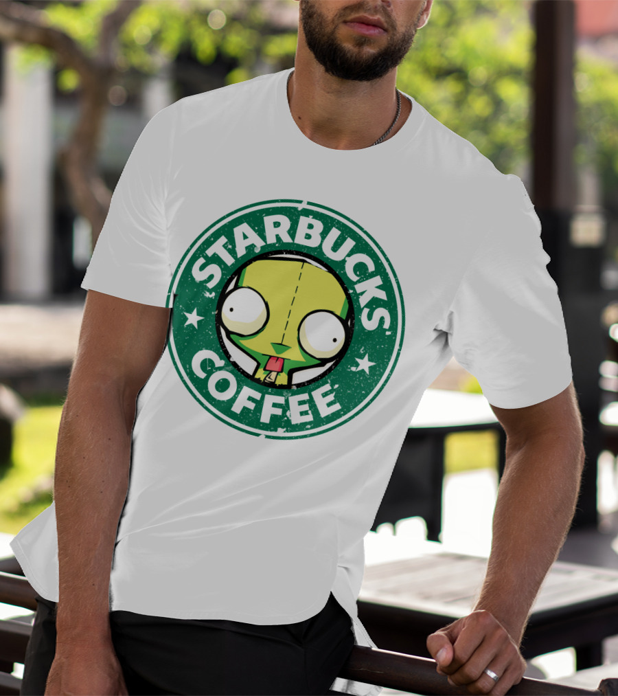 Starbucks Coffee Cute Gir Invader Zim T-Shirt