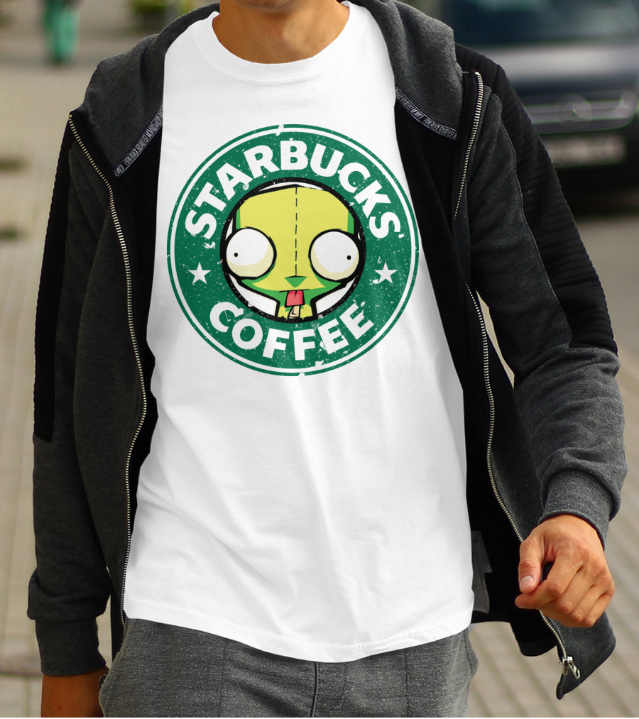 Starbucks Coffee Cute Gir Invader Zim T-Shirt