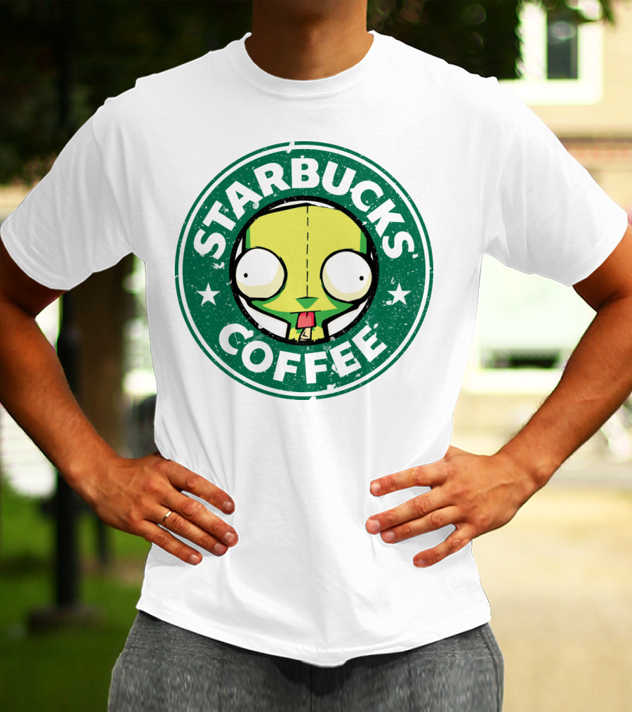 Starbucks Coffee Cute Gir Invader Zim T-Shirt