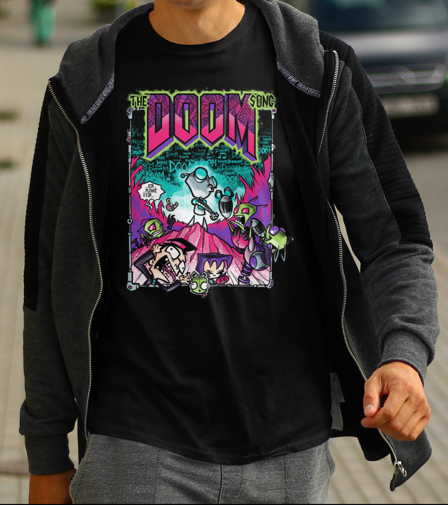 The Doom Song Invader Zim Gir Comic T-Shirt