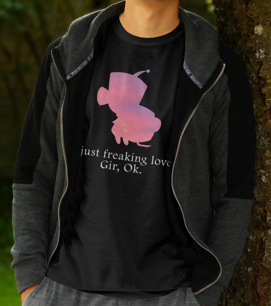 I Just Freaking Love Gir Invader Zim Silhouette Clouds T-Shirt
