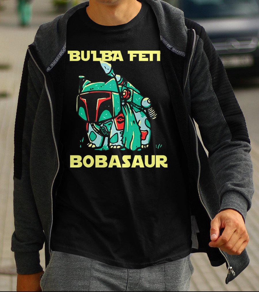 Bulba Fett Bobasaur Star Wars Crossover T-Shirt