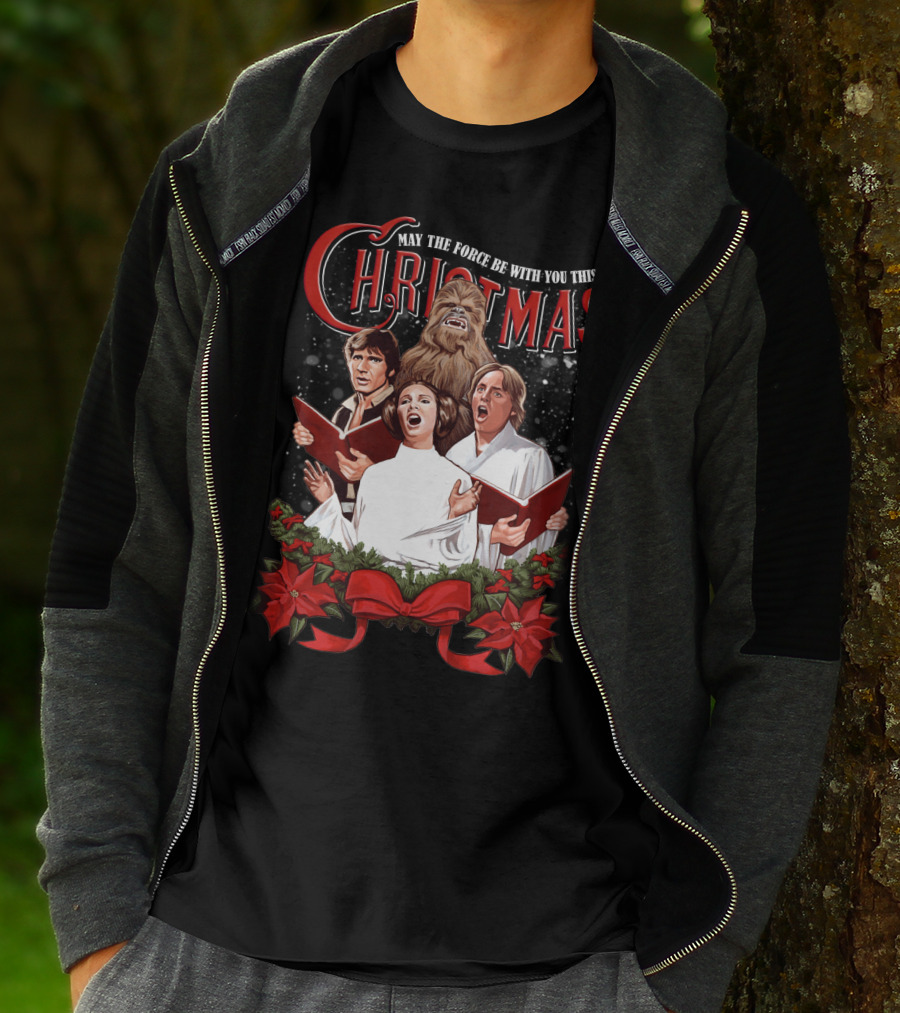 May The Force Be With You This Christmas Chewbacca Star Wars T-Shirt