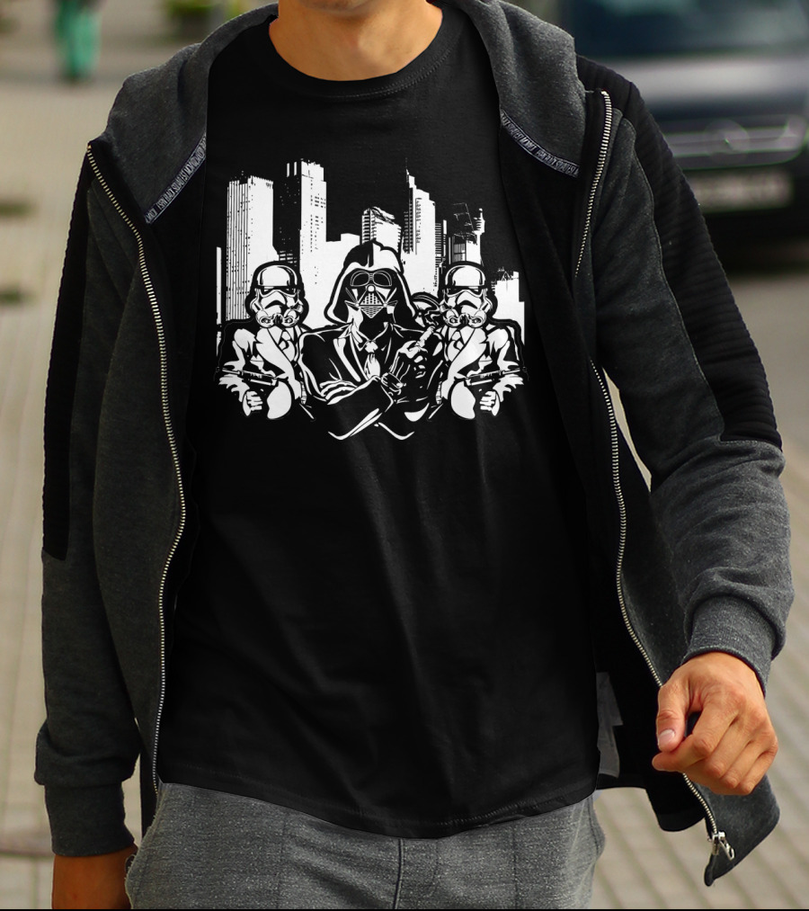 City Empire Darth Vader And Stormtroopers Star Wars T-Shirt