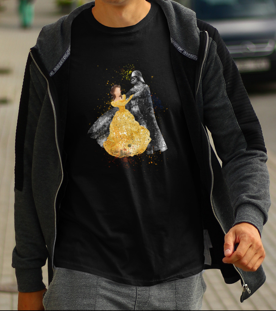 Dancing With Beauty And Darth Vader Star Wars Crossover T-Shirt