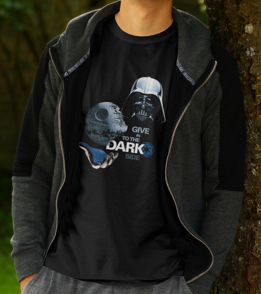 Darth Vader Star Wars Give In To The Dark Side With Death Star T-Shirt