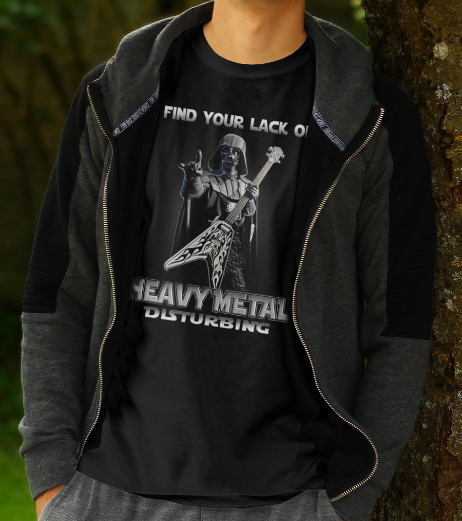 I Find Your Lack Of Heavy Metal Disturbing Darth Vader Star Wars Guitar T-Shirt