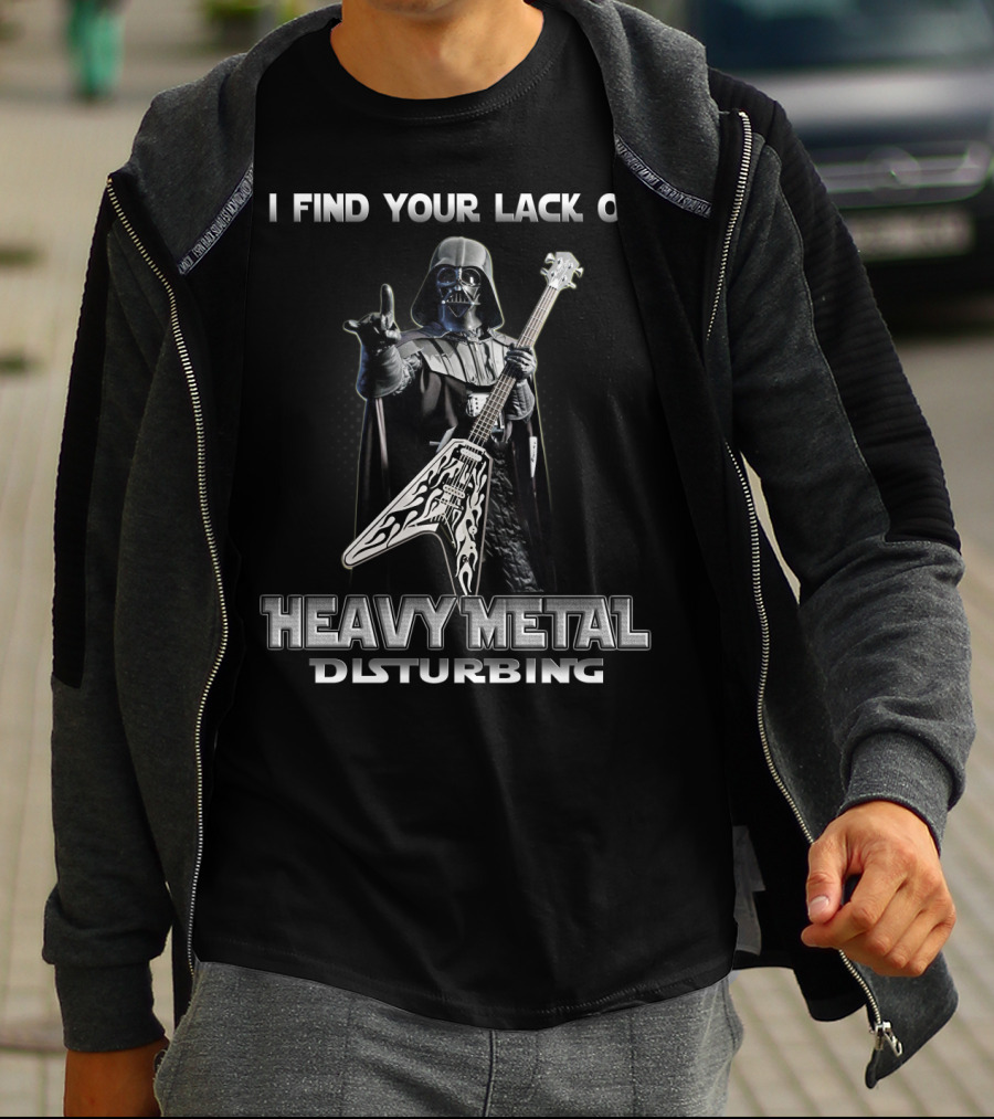 I Find Your Lack Of Heavy Metal Disturbing Darth Vader Star Wars Guitar T-Shirt