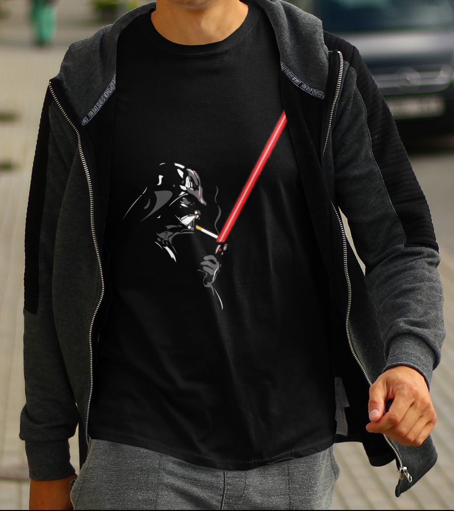 Light Up Smoke Lightsaber Darth Vader Star Wars T-Shirt