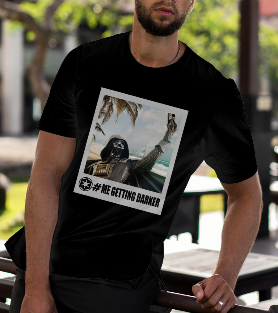 Me Getting Darker Darth Vader Star Wars Beach Selfie T-Shirt