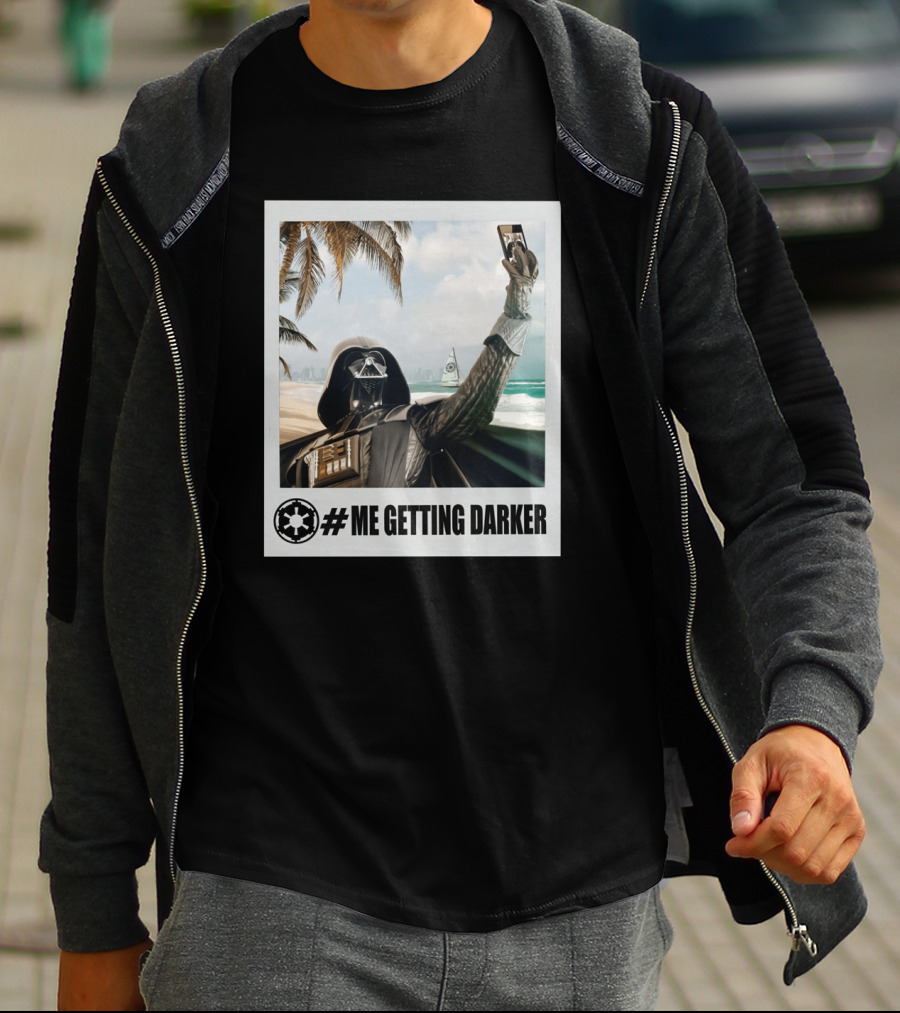 Me Getting Darker Darth Vader Star Wars Beach Selfie T-Shirt