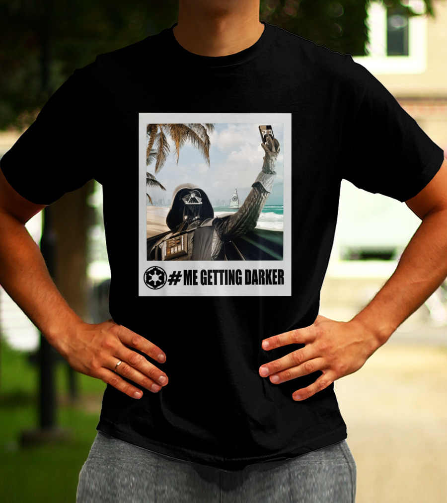 Me Getting Darker Darth Vader Star Wars Beach Selfie T-Shirt
