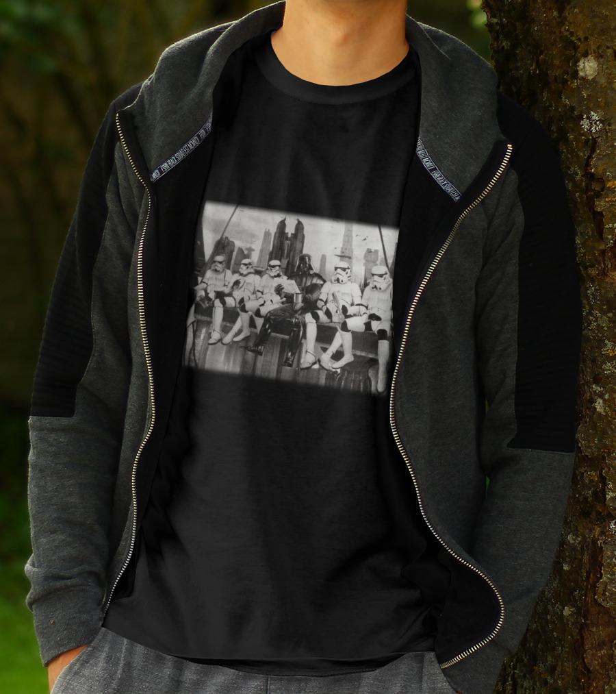 Relax Time Besides Sky Towers Darth Vader Star Wars Stormtrooper Lunch On Beam T-Shirt