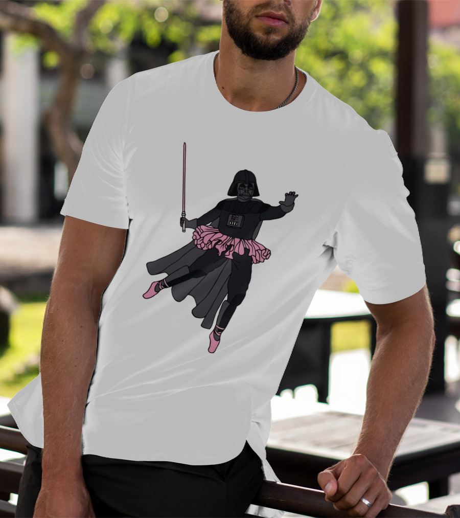 Star Wars Ballet Dancing Darth Vader Tutu Pink Lightsaber T-Shirt
