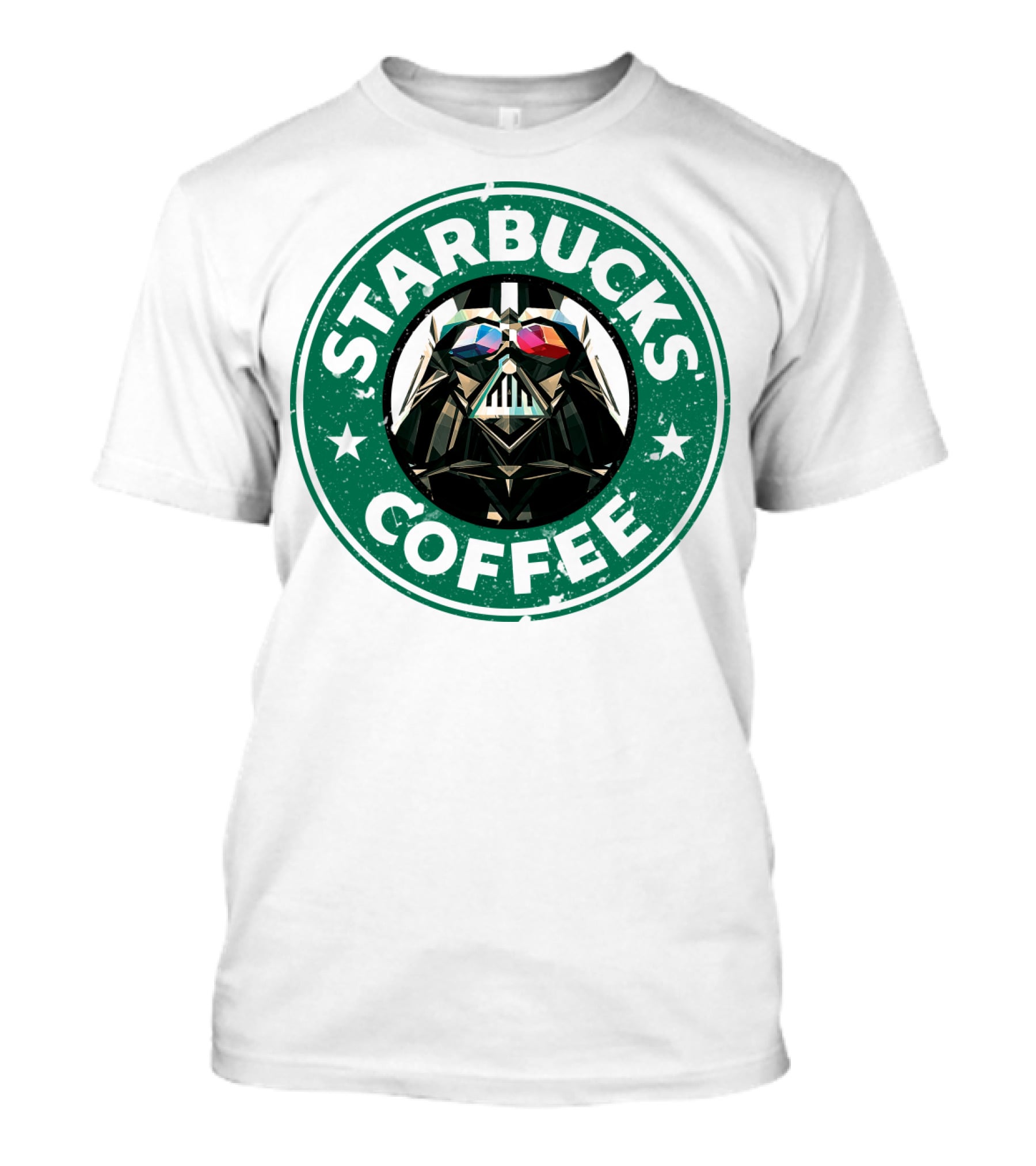 Starbucks Coffee Darth Vader Star Wars Logo Mashup T-Shirt
