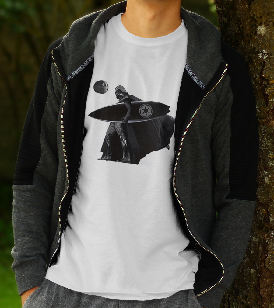 Darth Vader Surfing Dark Side Star Wars Imperial T-Shirt